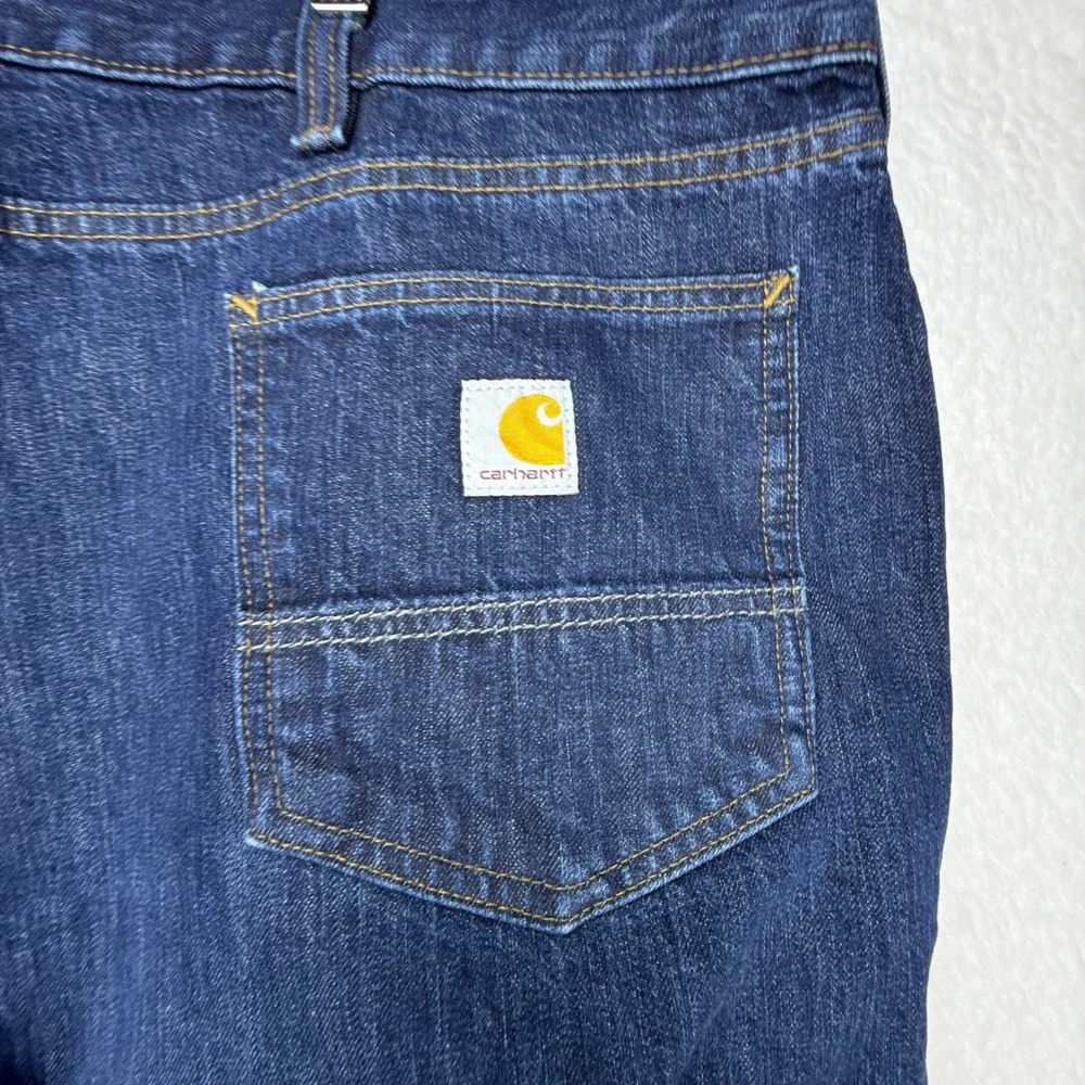 Carhartt Mens BD5119-M Relaxed Fit 5-Pocket Jeans Dark Wash Blue‎ 46x32 NWT